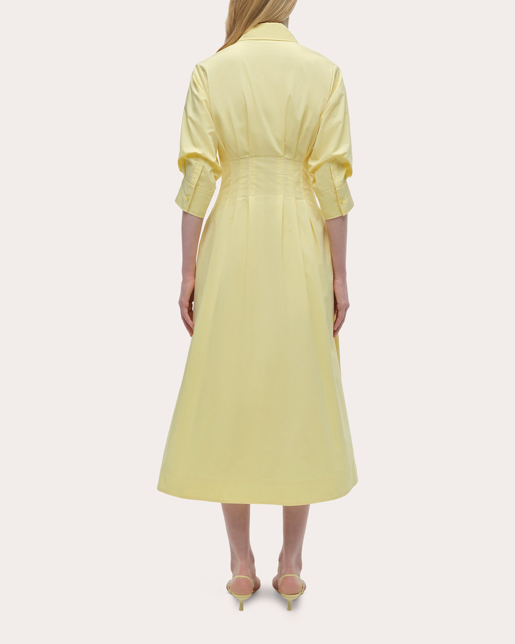 pintuck midi dress in drapey organza SIMKHAI Women's Jazz Pintuck Midi Dress