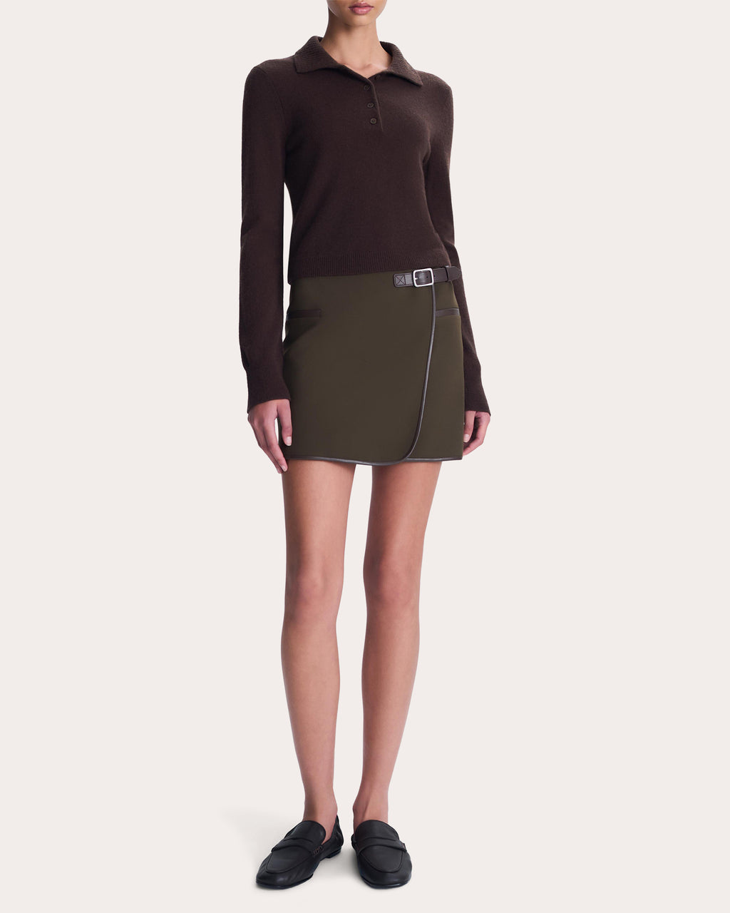 Sheridan Belted Wrap Mini Skirt