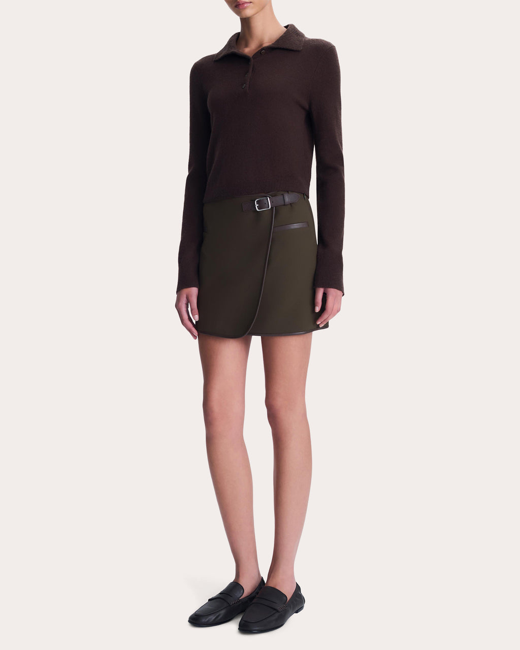 Sheridan Belted Wrap Mini Skirt