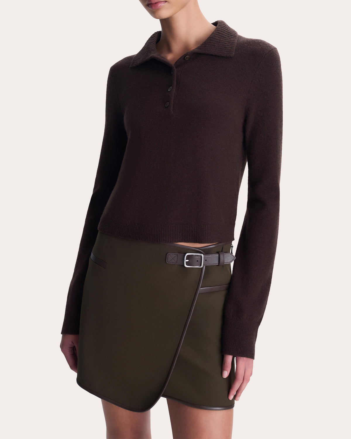 Sheridan Belted Wrap Mini Skirt