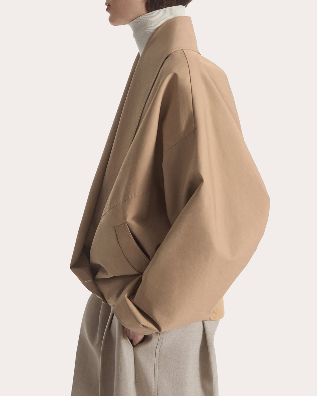 Cotton Twill Wrap Jacket