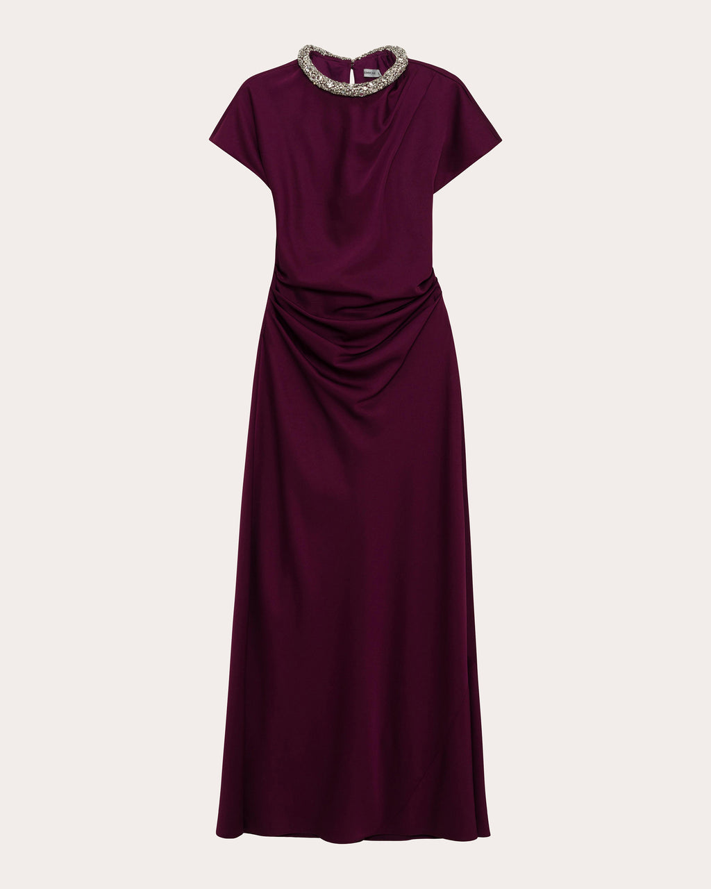 Eliza Crystal Satin Drape Gown