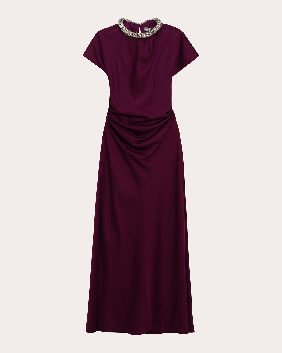 Eliza Crystal Satin Drape Gown