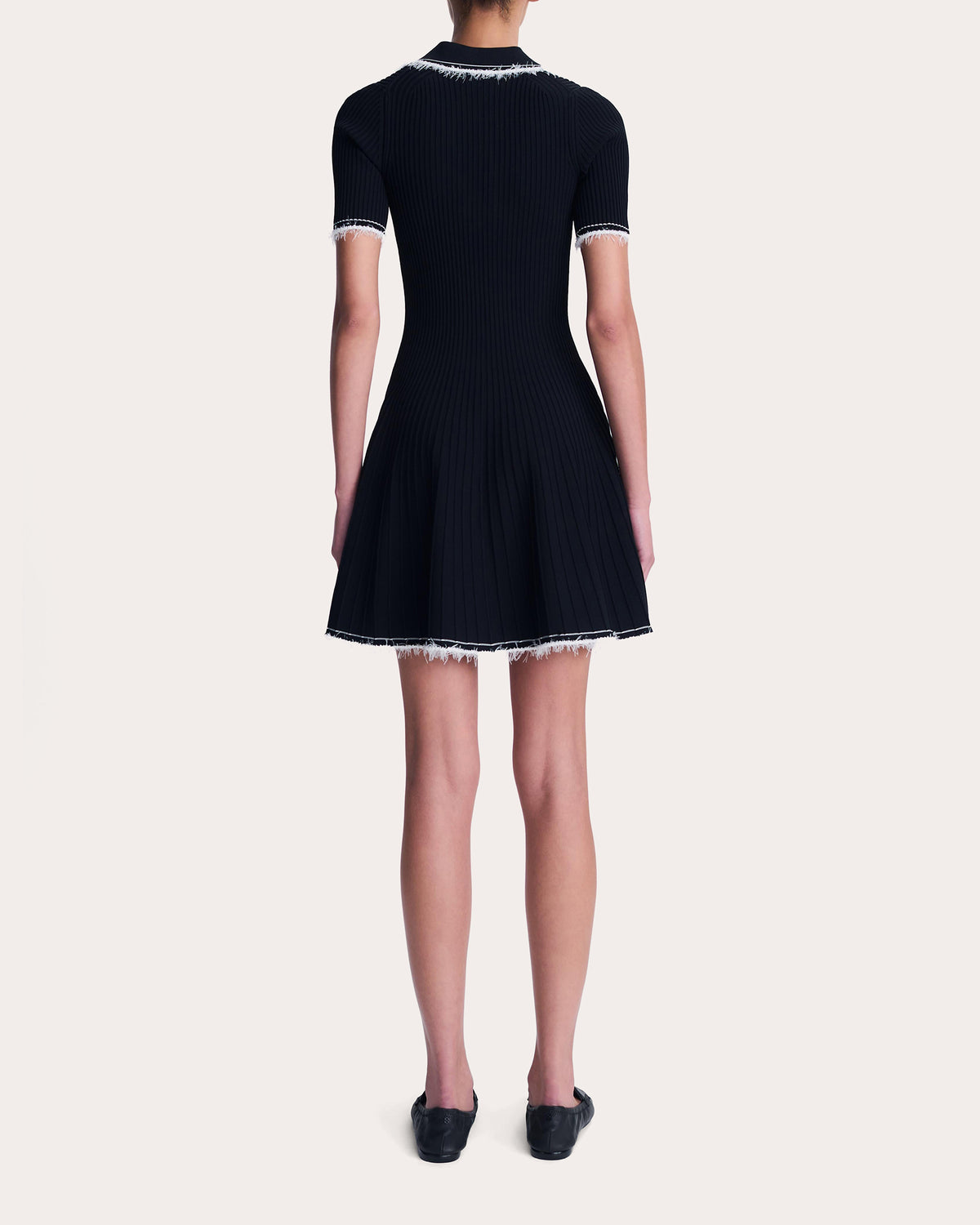 Linnea Eyelash Knit Collared Mini Dress