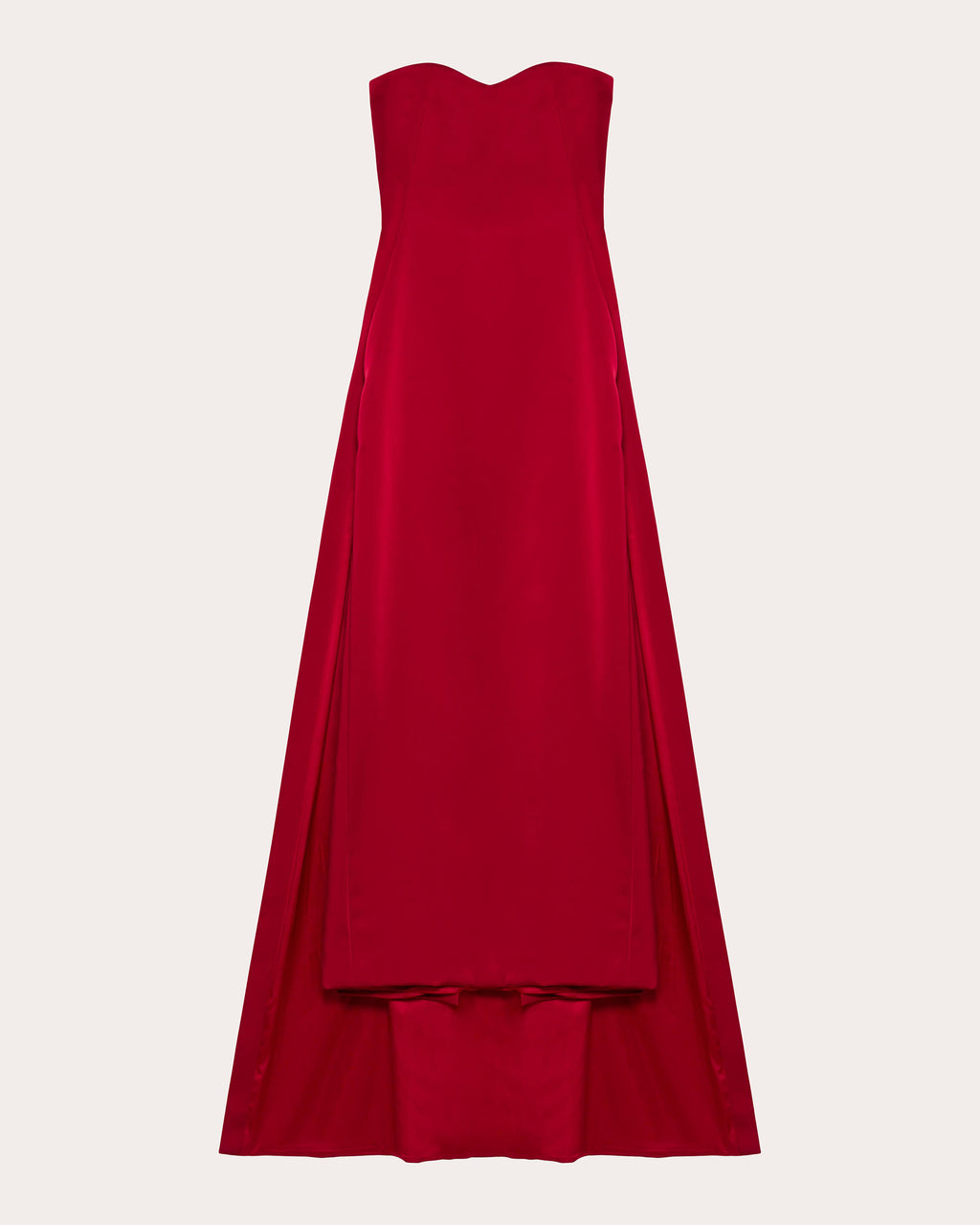 Dinah Satin Watteau Train Strapless Dress