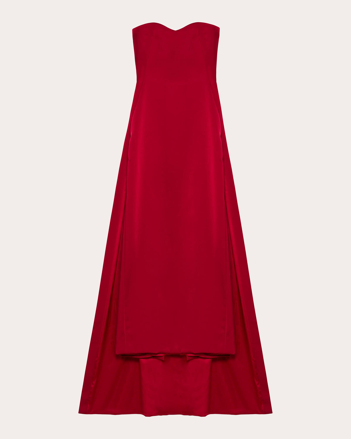 Dinah Satin Watteau Train Strapless Dress