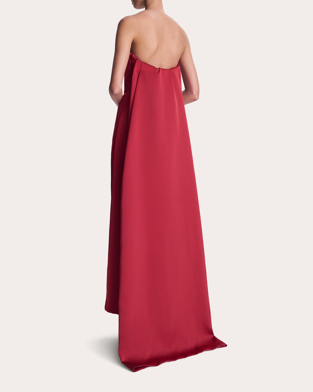 Dinah Satin Watteau Train Strapless Dress