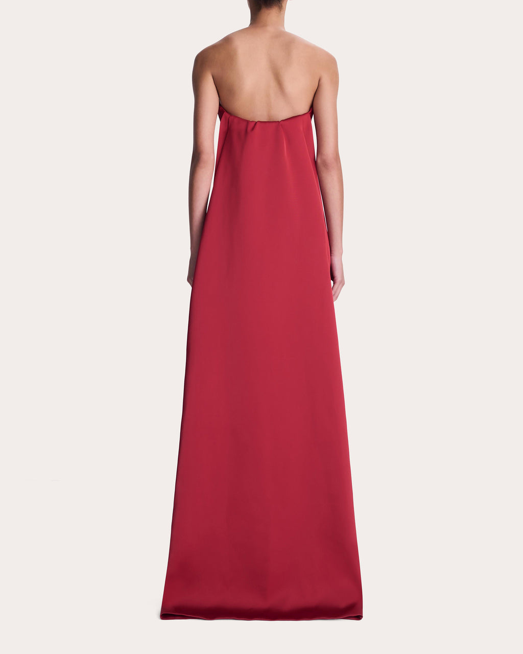 Dinah Satin Watteau Train Strapless Dress