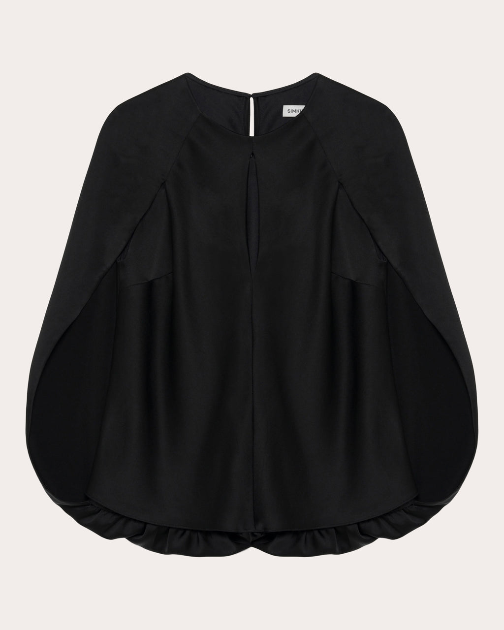 Lauren Satin Cutout Cape Top