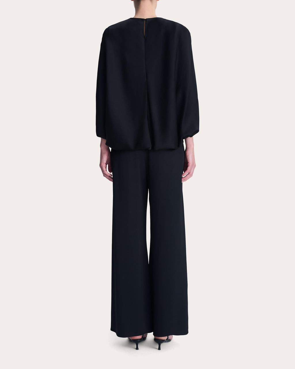Lauren Satin Cutout Cape Top