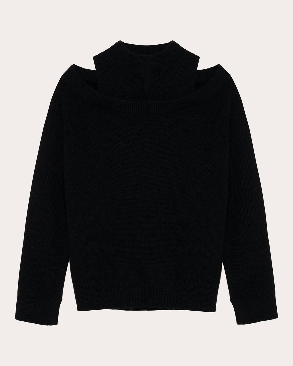 Alessa Cashmere Cutout Mock Neck Sweater