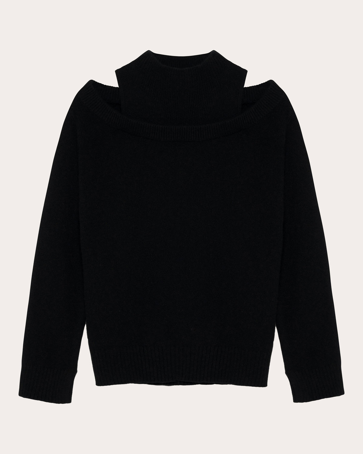 Alessa Cashmere Cutout Mock Neck Sweater