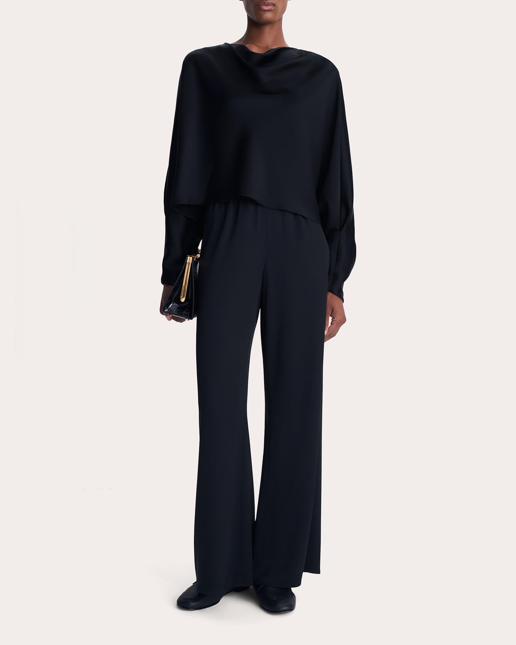 Roni Satin Wide-Leg Pants