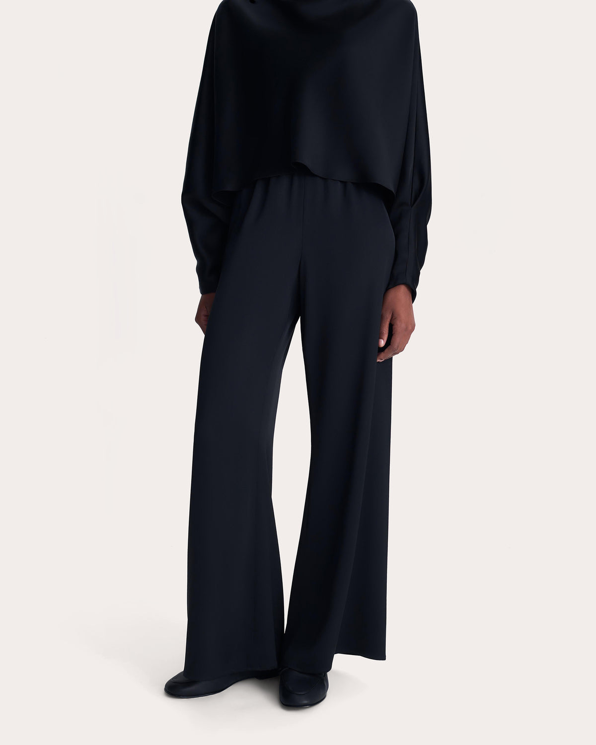 Roni Satin Wide-Leg Pants