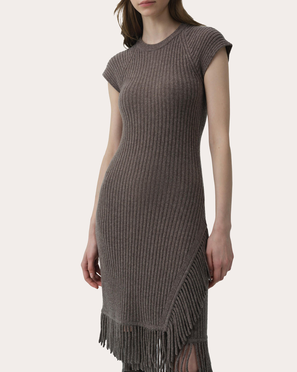 Margot Wool Knit Fringe Mini Dress
