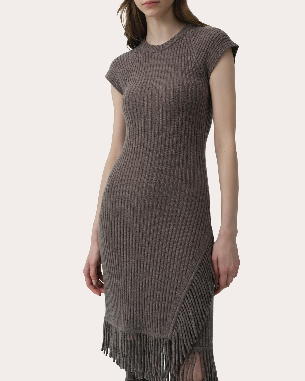 Margot Wool Knit Fringe Mini Dress