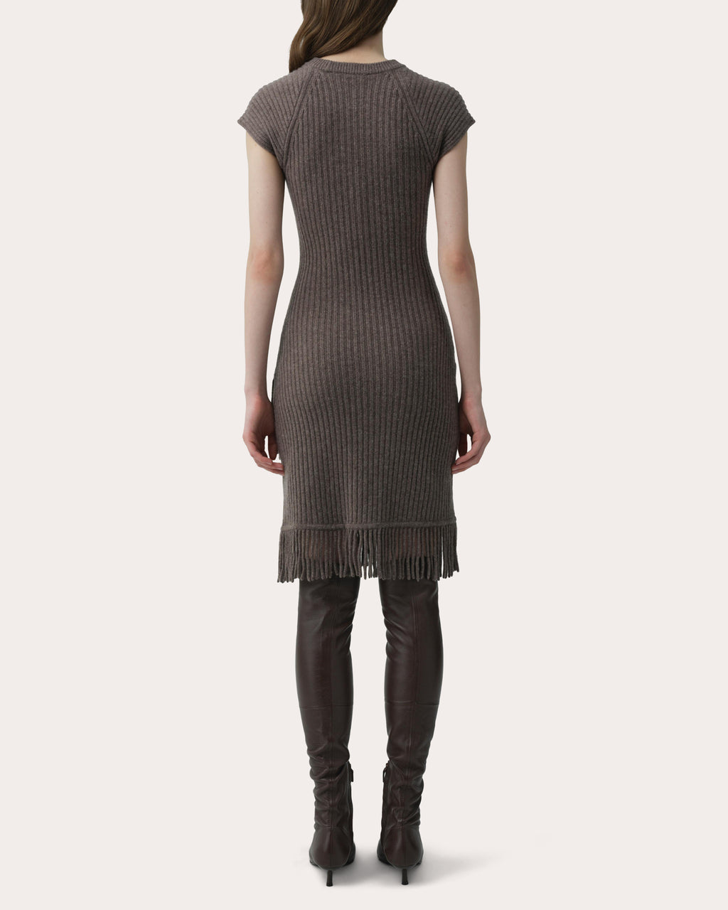 Margot Wool Knit Fringe Mini Dress