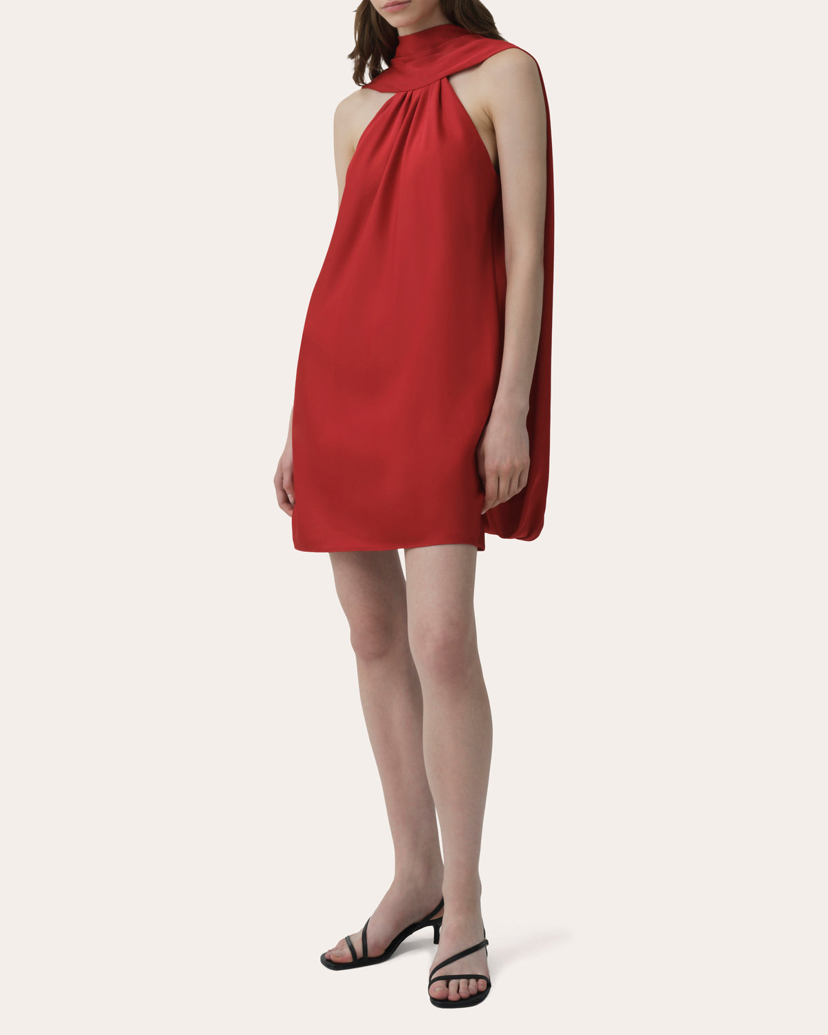 Toni Satin Cape Mini Dress