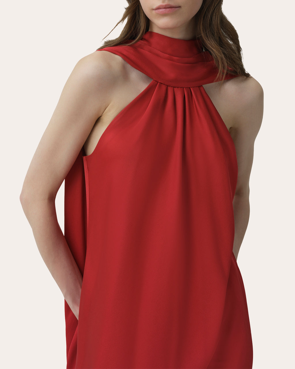 Toni Satin Cape Mini Dress