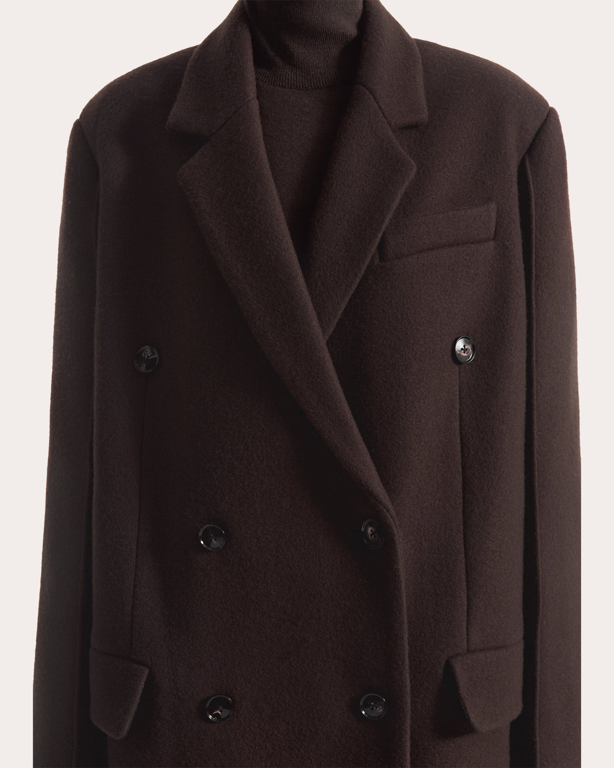 Wool Oversized Double-Breasted Coat