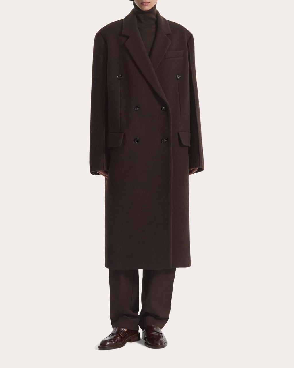 Wool Oversized Double-Breasted Coat