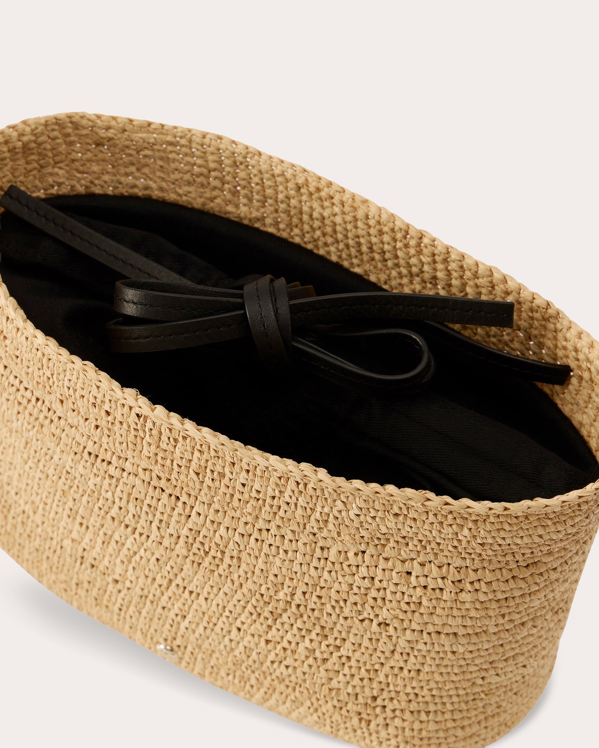 Nalin Crocheted Raffia Mini Crossbody Bag
