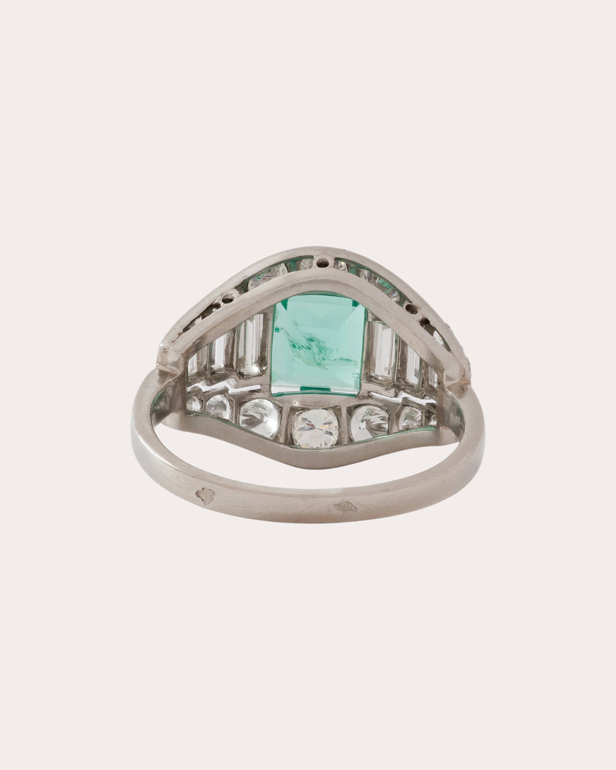 Antique French Emerald & Diamond Ring