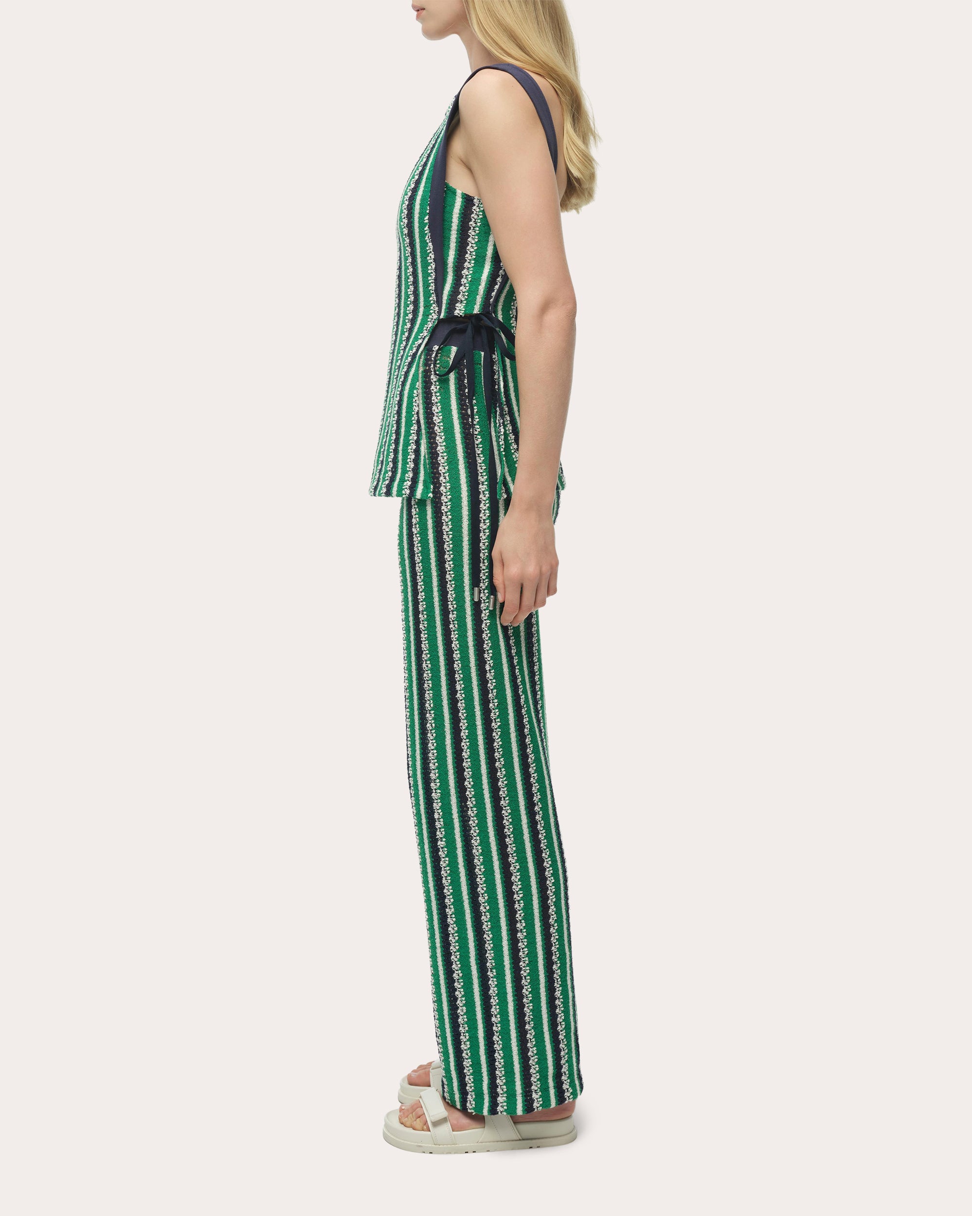 Brenner Stripe Knit Straight-Leg Pants