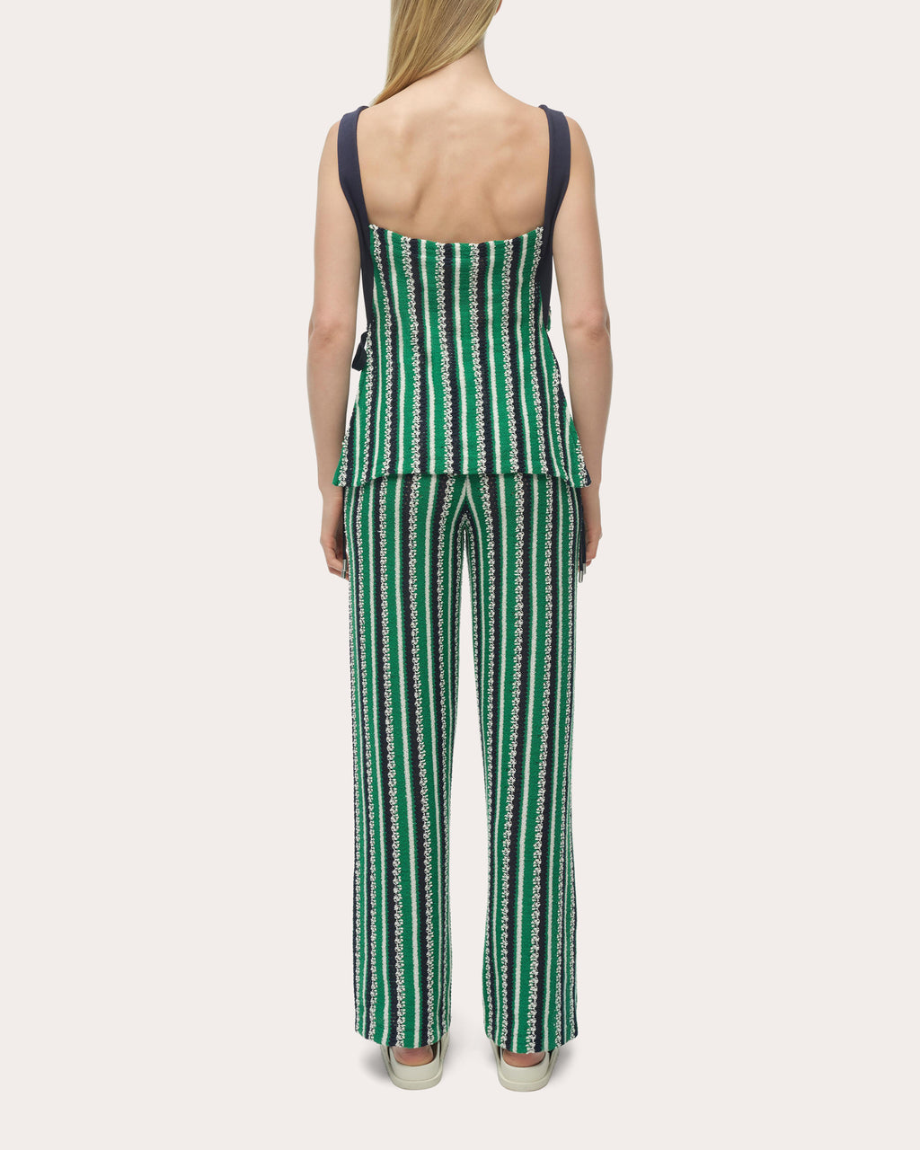 Brenner Stripe Knit Straight-Leg Pants