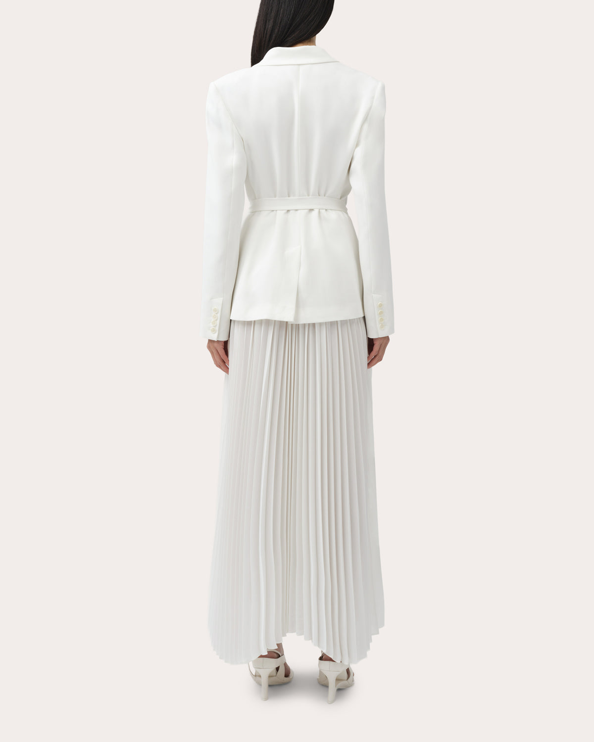 Ambretta Ambretta Pleated Crepe Combo Midi Dress | Olivela