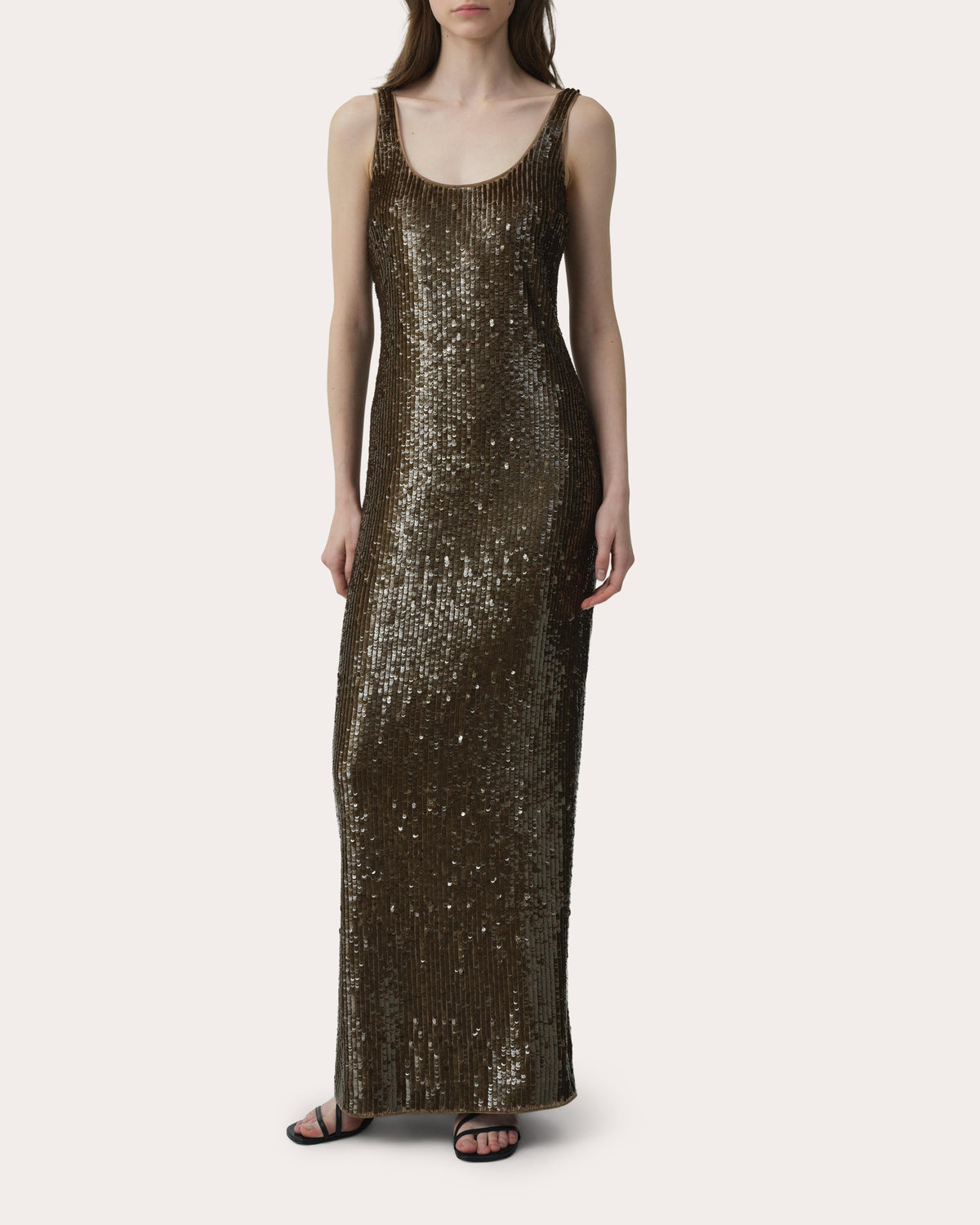 Bex Sequin Scoop Neck Maxi Dress
