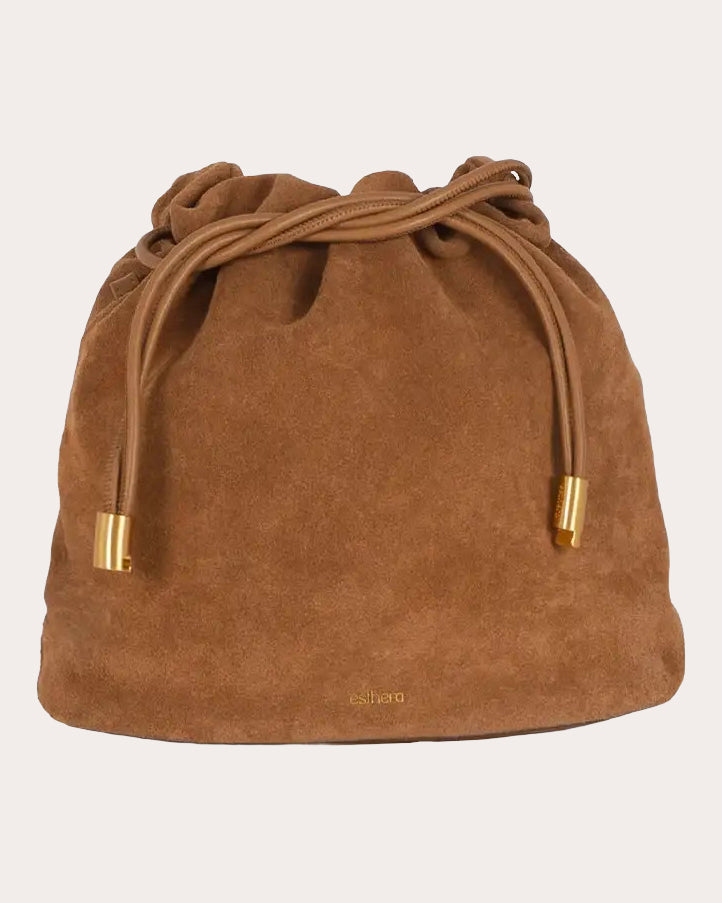 Leaf Suede Pouch Bag