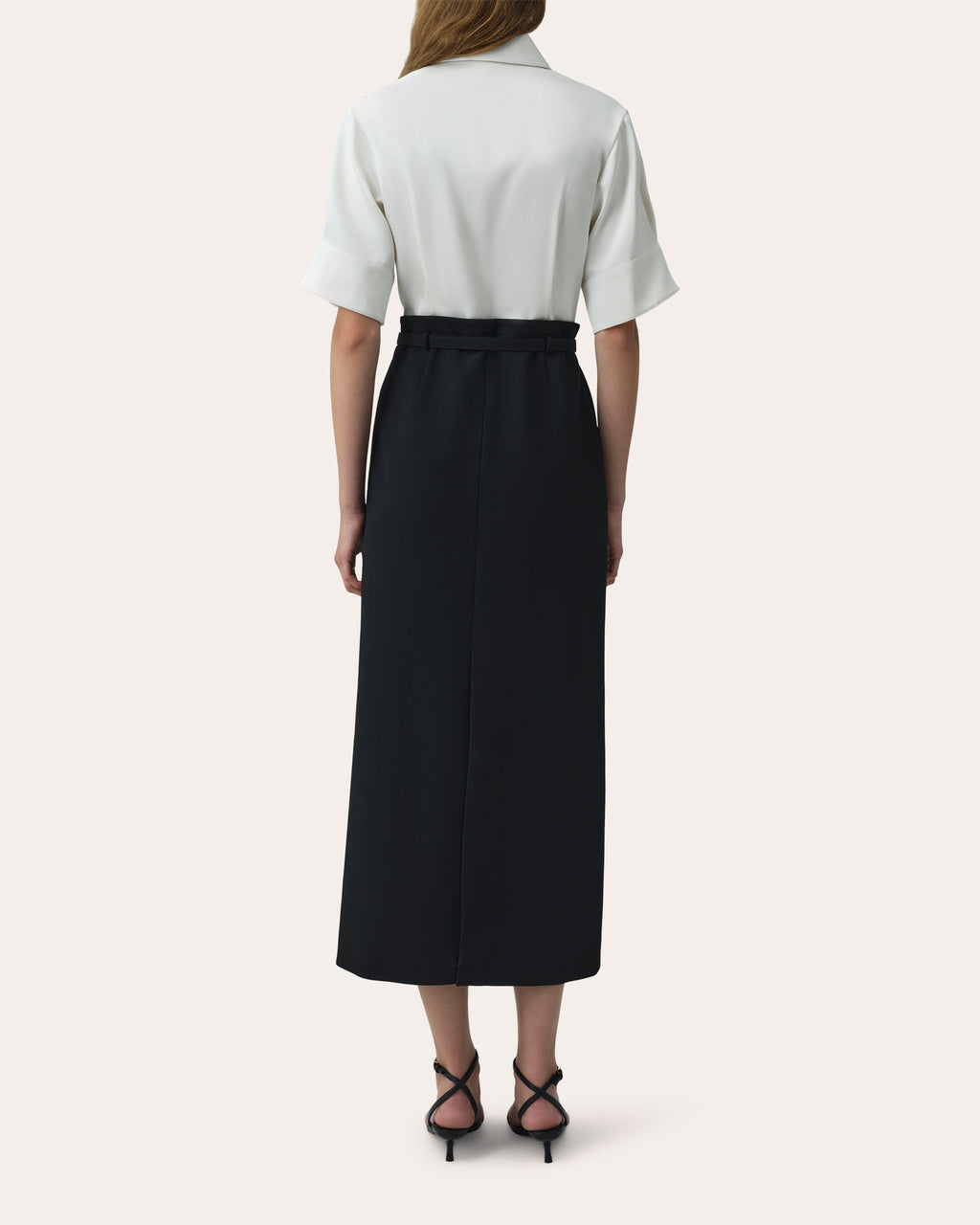 Alvera Twill Combo Midi Shirt Dress