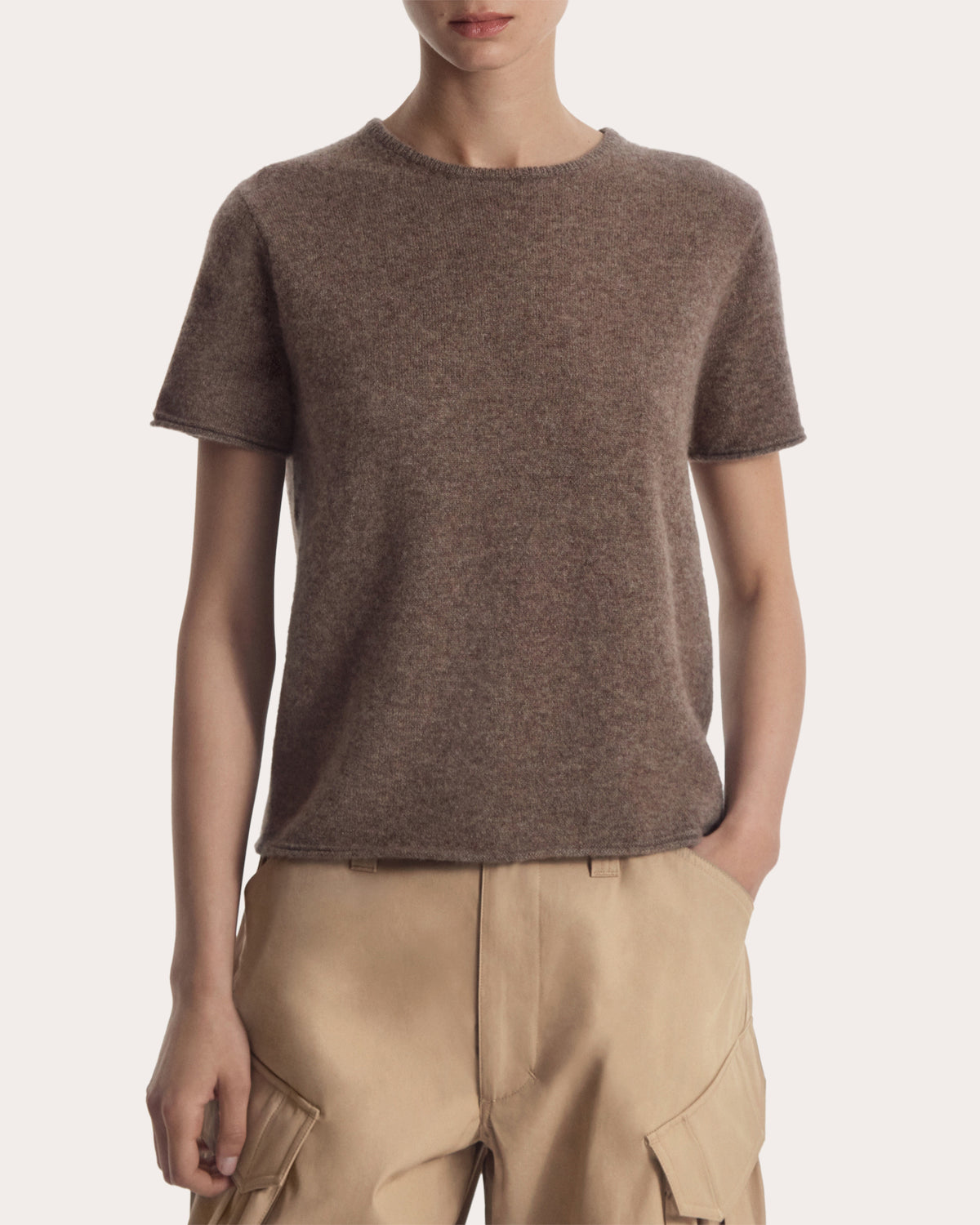 Cashmere Silk Knit T-Shirt