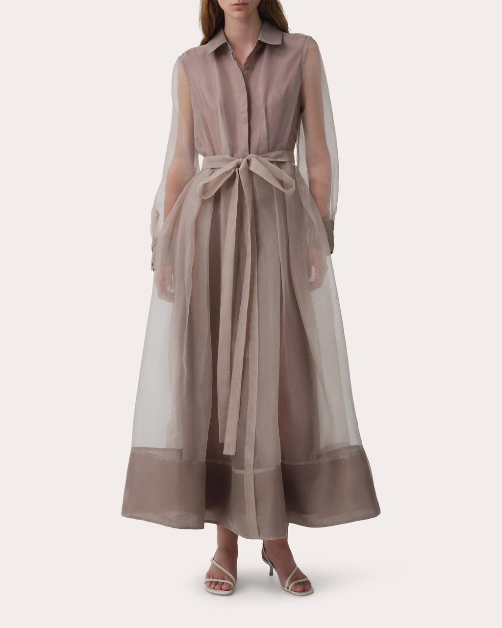Montgomery Organza Midi Shirt Dress
