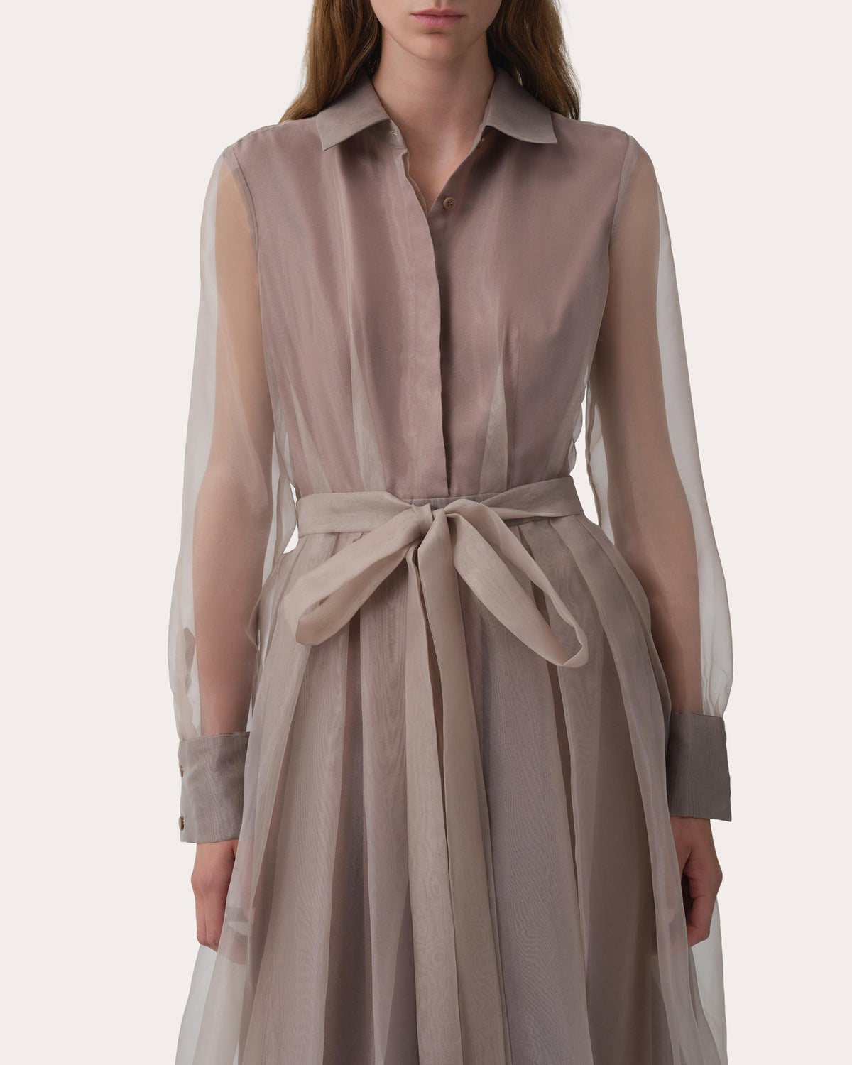 Montgomery Organza Midi Shirt Dress