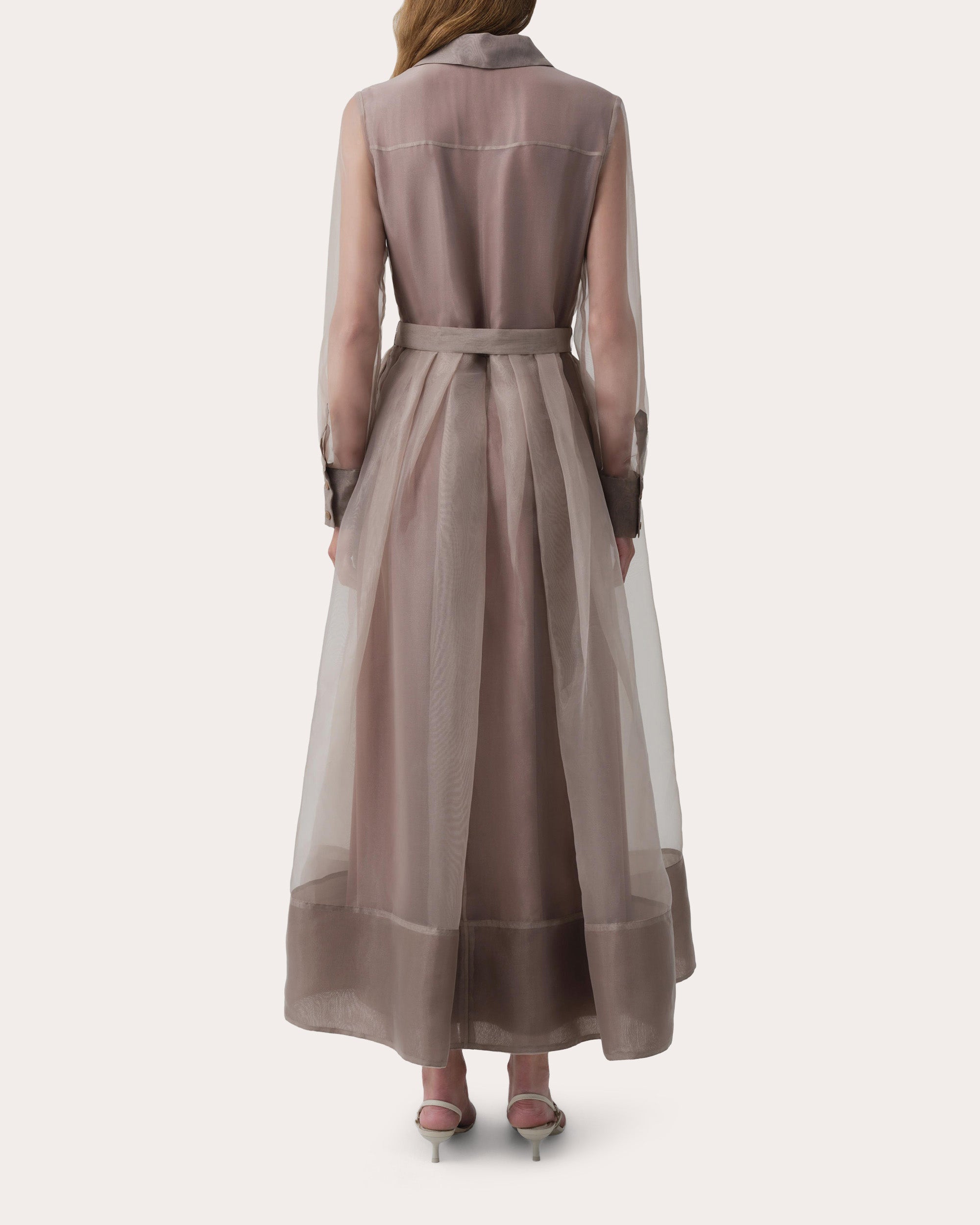Montgomery Organza Midi Shirt Dress