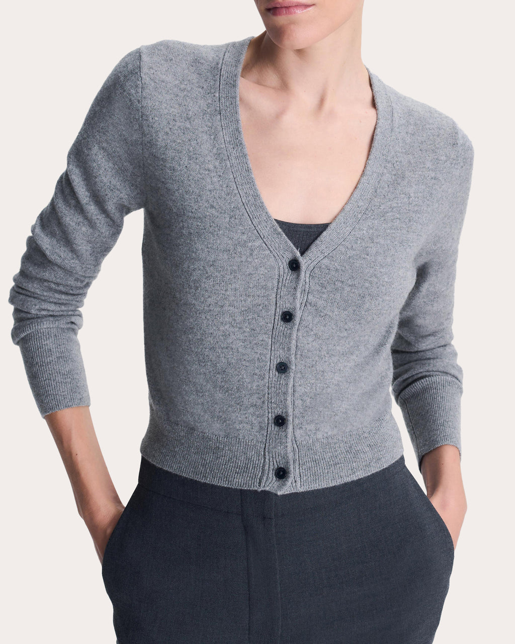 Remi Cashmere Shrunken Cardigan