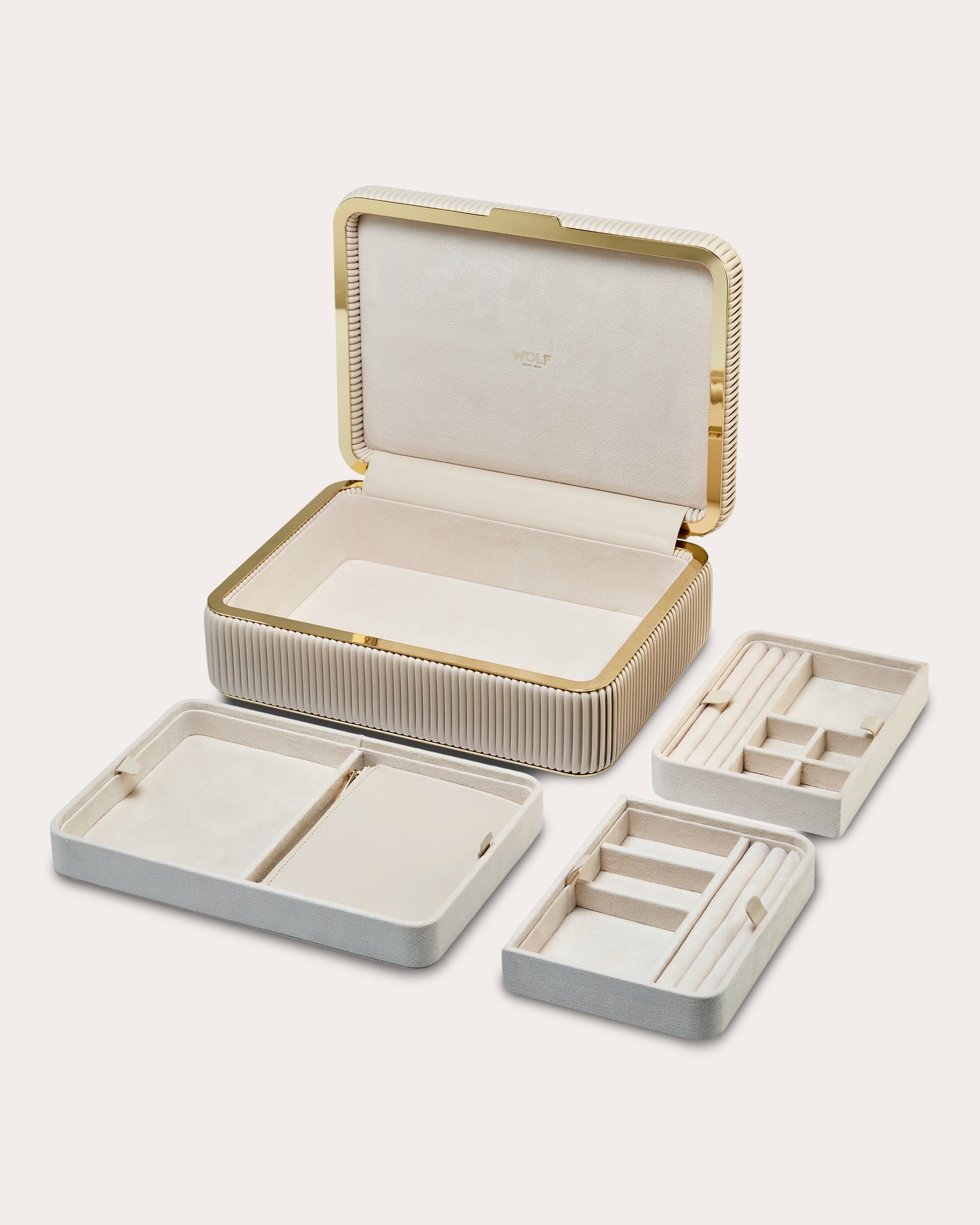 Bella Pleated Medium Jewelry Box