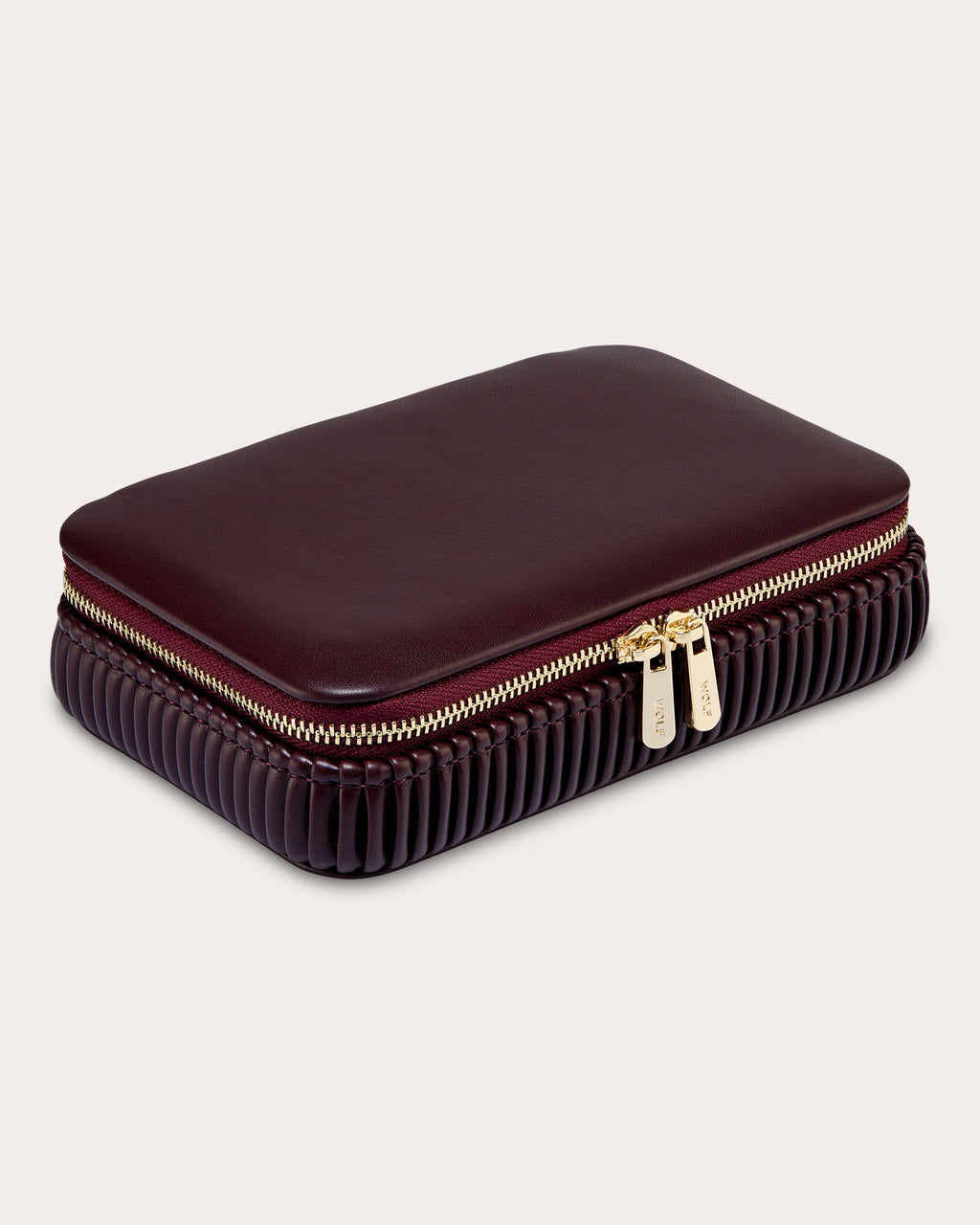 Bella Pleated Zip Jewelry Case