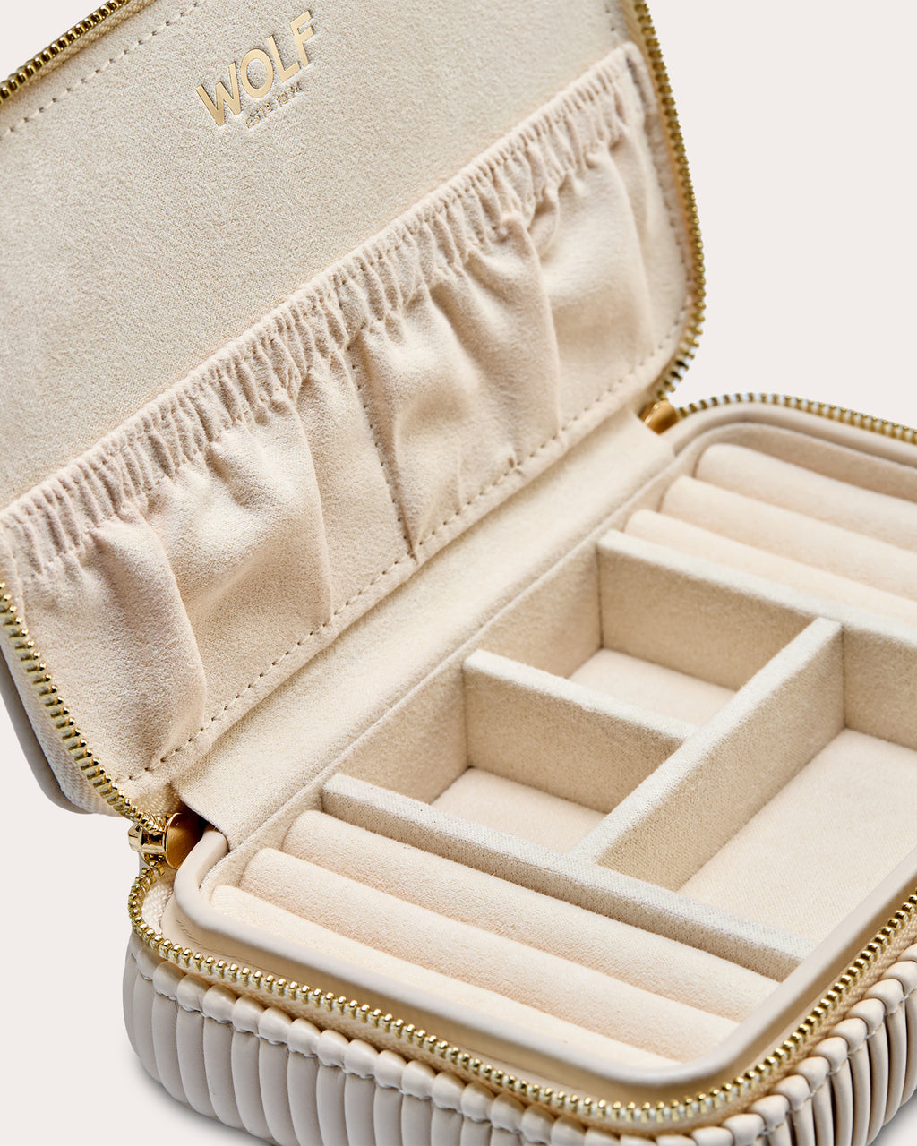 Bella Pleated Zip Jewelry Case