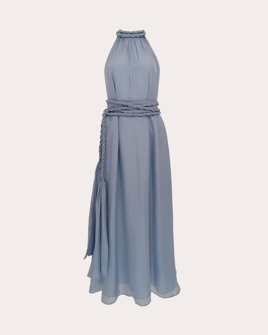 Dany Gathered Silk Chiffon Midi Dress