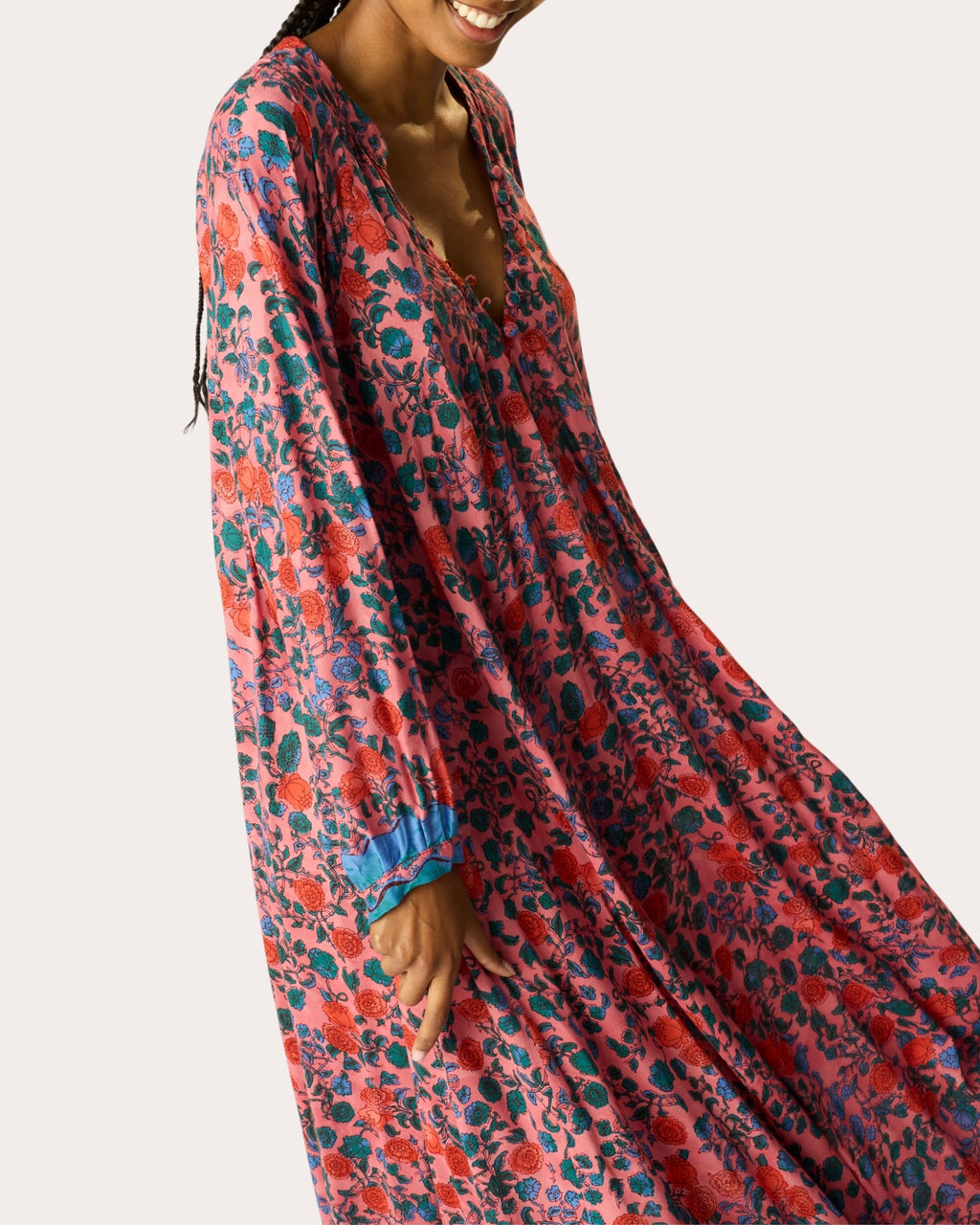Fiore Floral Pleated Maxi Dress