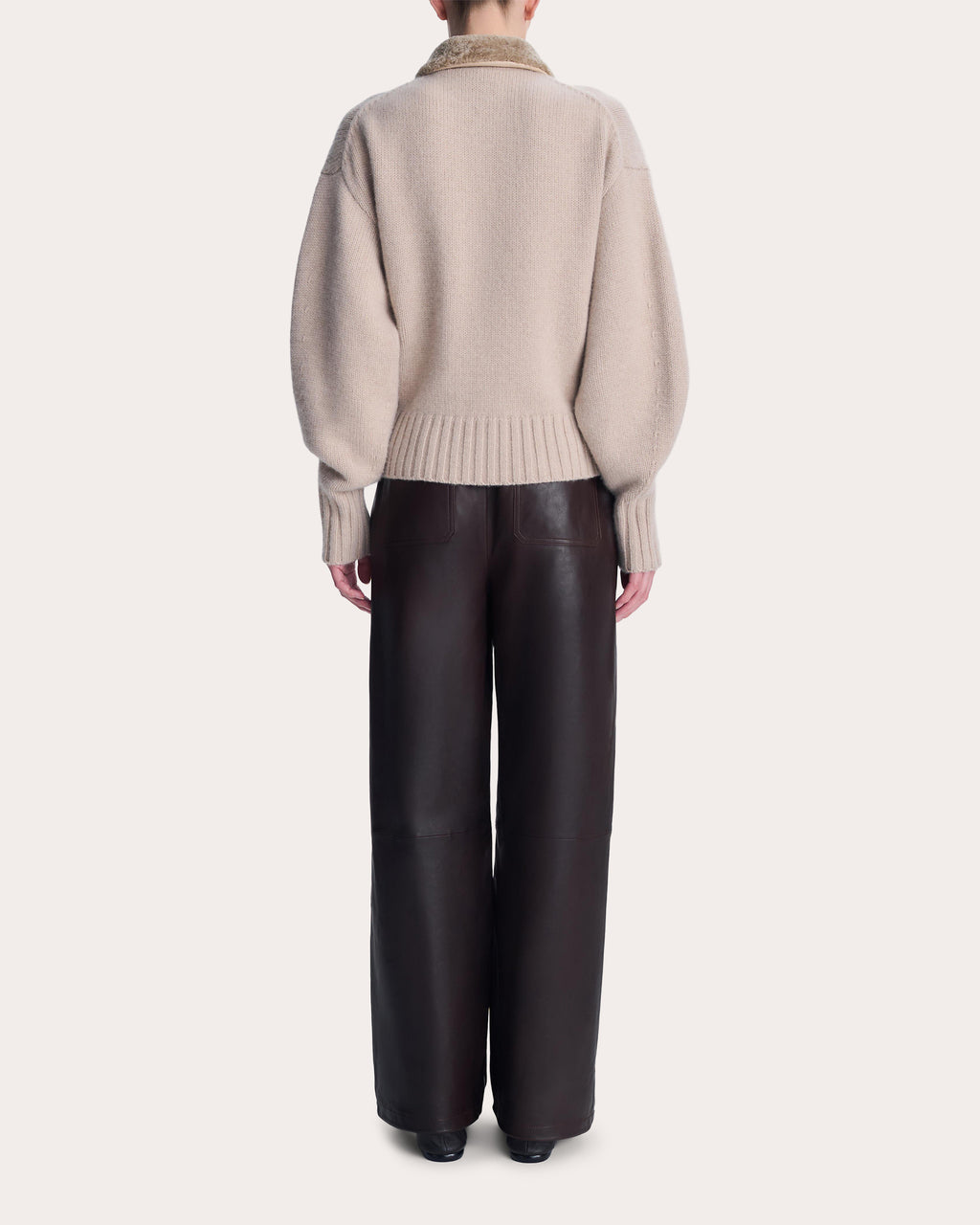 Zorina Wool Cashmere Zip-Front Cardigan