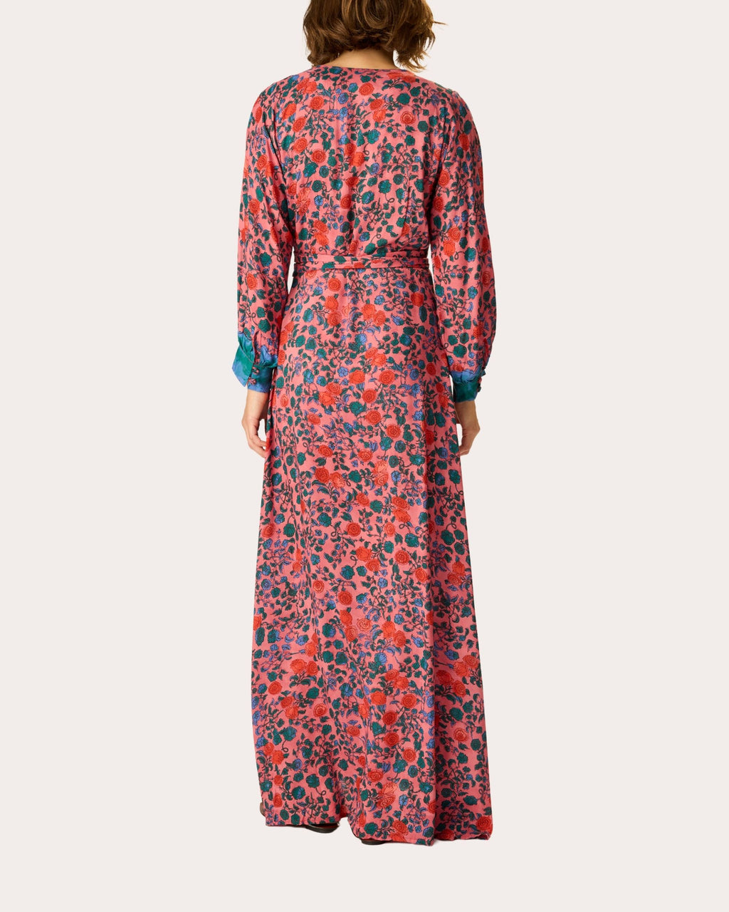 Kate Floral Asymmetric Wrap Maxi Dress