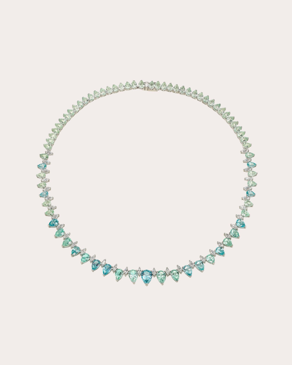 Diamond & Sapphire Ocean Necklace