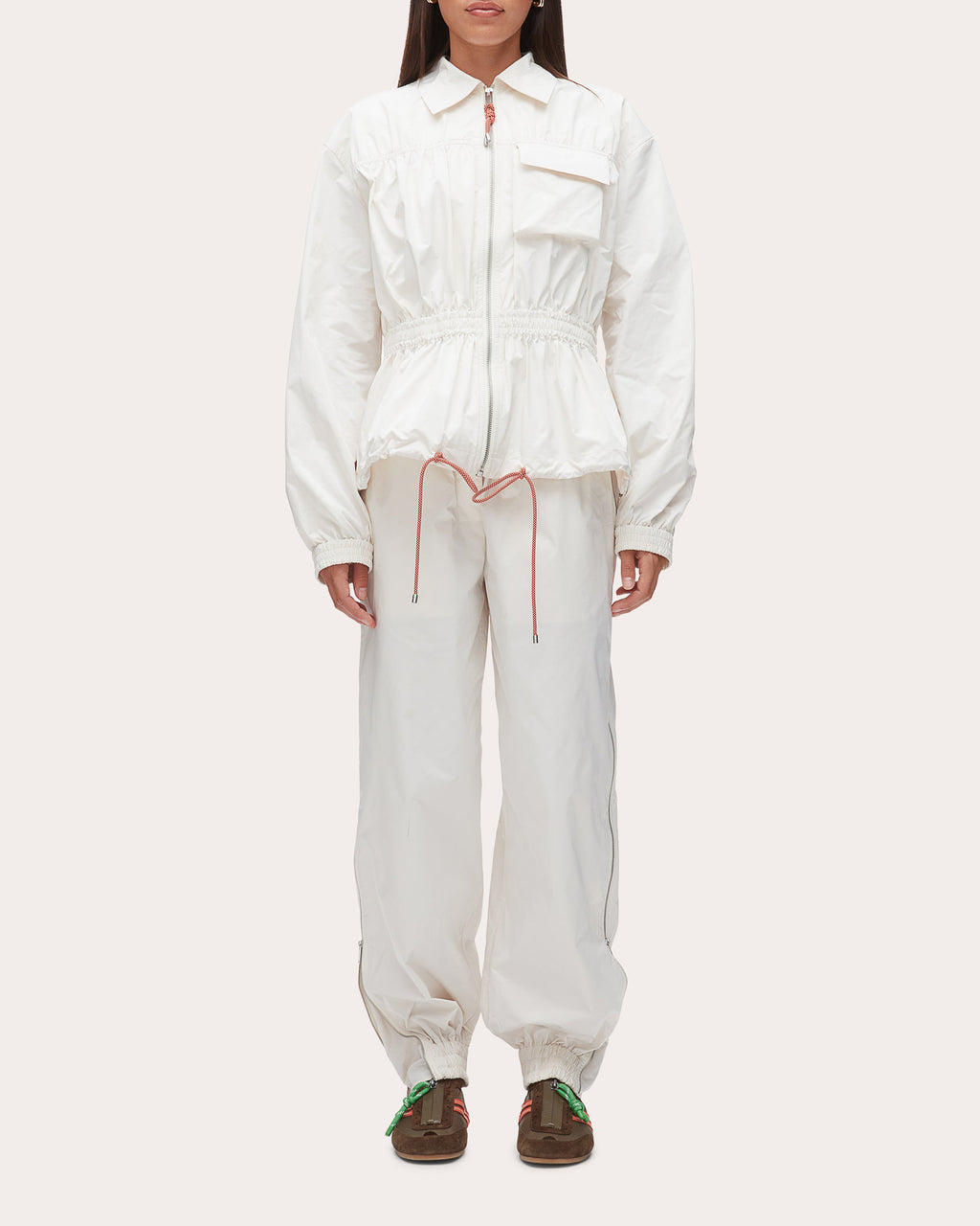 Ripstop Shirred Drawstring Jacket