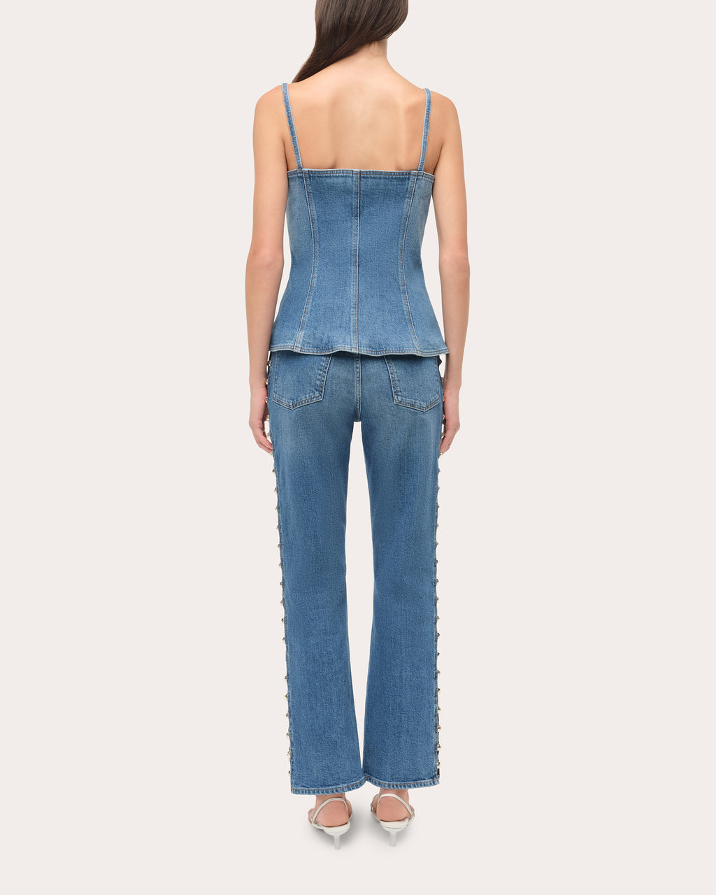 Amelia Studded High-Rise Jeans