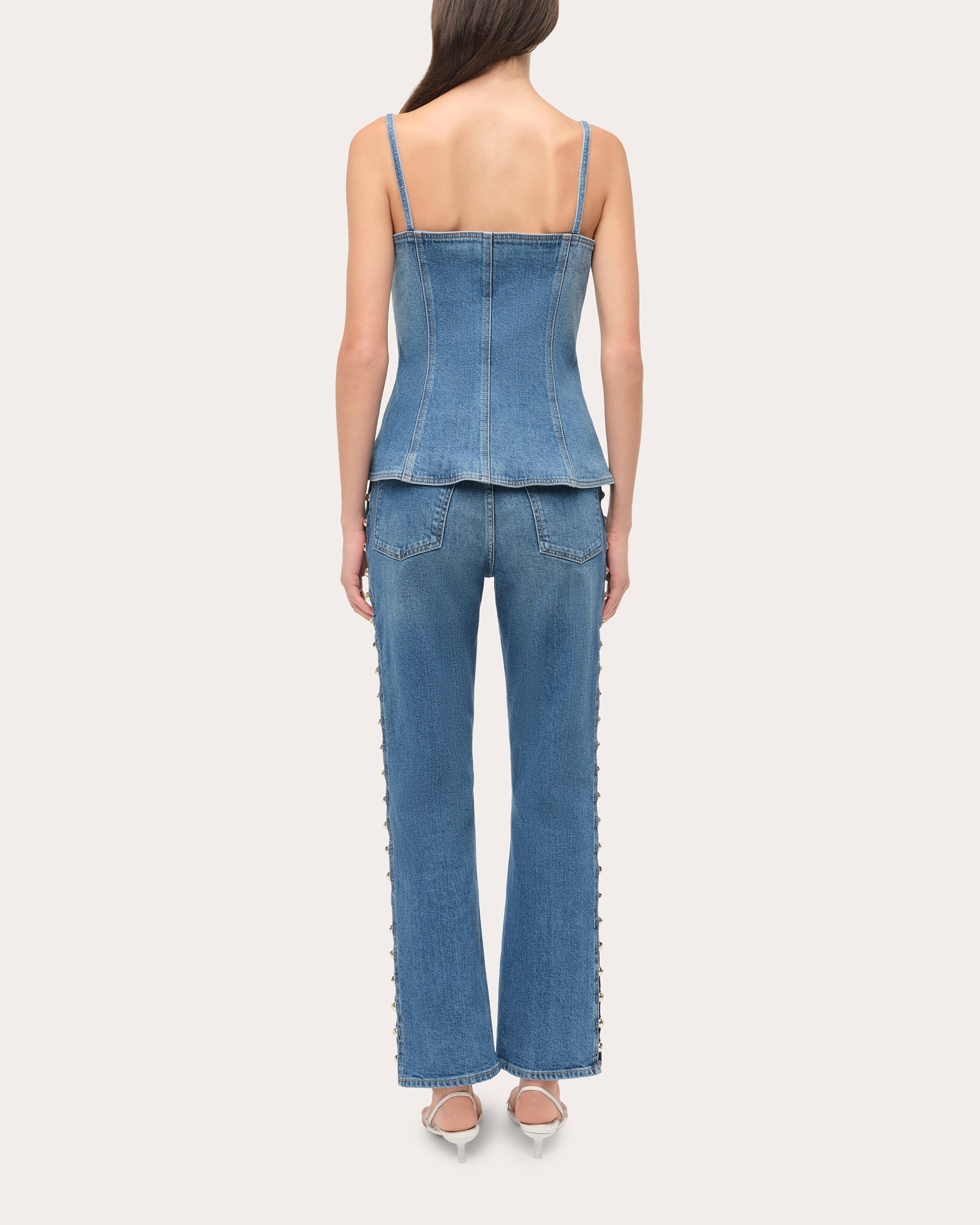 Amelia Studded High-Rise Jeans