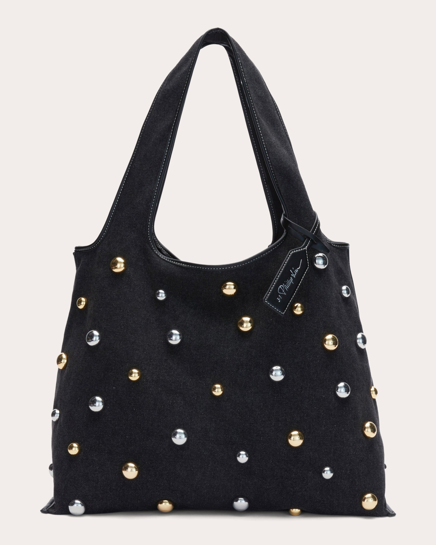 Medium Cloud Studded-Leather Shoulder Bag | Olivela